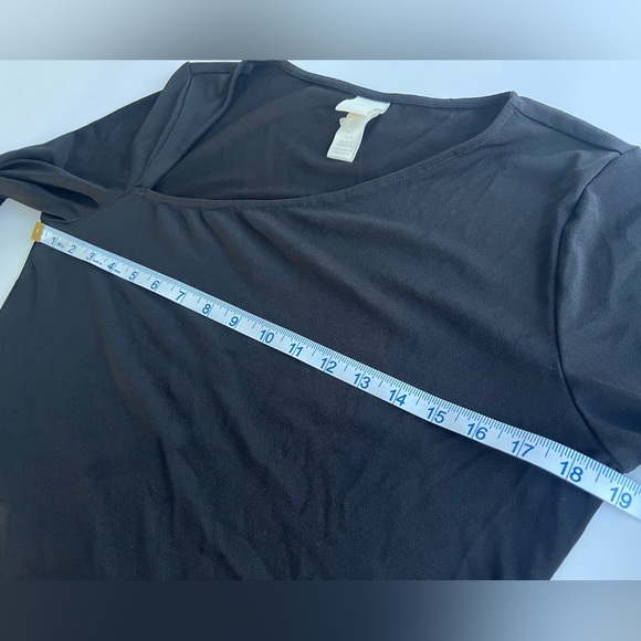 ✨NWOT✨ H&M Long-sleeved Asymmetric Neckline Jersey Top Size L - Picture 7 of 10